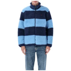 Outlet Striped Pile Fleece Jacket Fleece