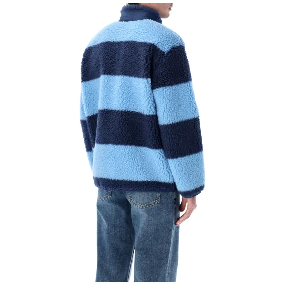 Outlet Striped Pile Fleece Jacket Fleece