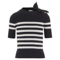 Discount Stripes Knitted T Shirt Dame Striktrøjer & Sweatere