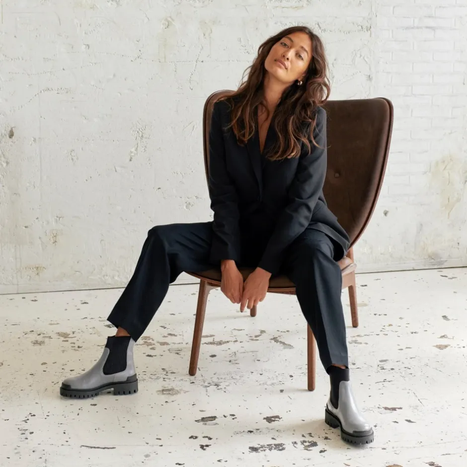 Støvler med elask 7653 Dame Chelsea Boots