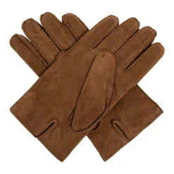 Suede handsker med broderet logo Dame Handsker|Handsker