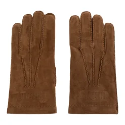 Suede handsker med broderet logo Dame Handsker|Handsker