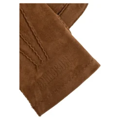 Suede handsker med broderet logo Dame Handsker|Handsker