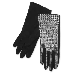 Hot Suede Mid-Gloves Crystal Dame Handsker