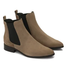 New Taupefarvede ruskindsslippers Dame Chelsea Boots