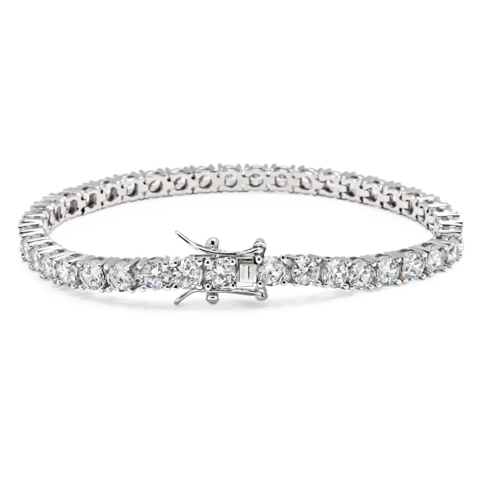 Tennis Bracelet with Silver Dame Smykker