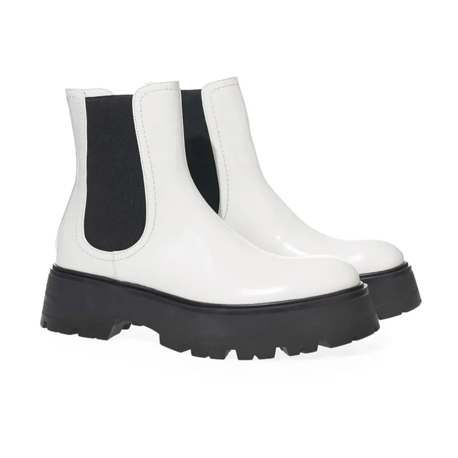 To-farvet Chelsea støvler børstet læder Dame Chelsea Boots