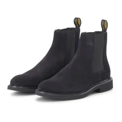 Discount Velour Læderstøvler Komfort Stil Chelsea Boots