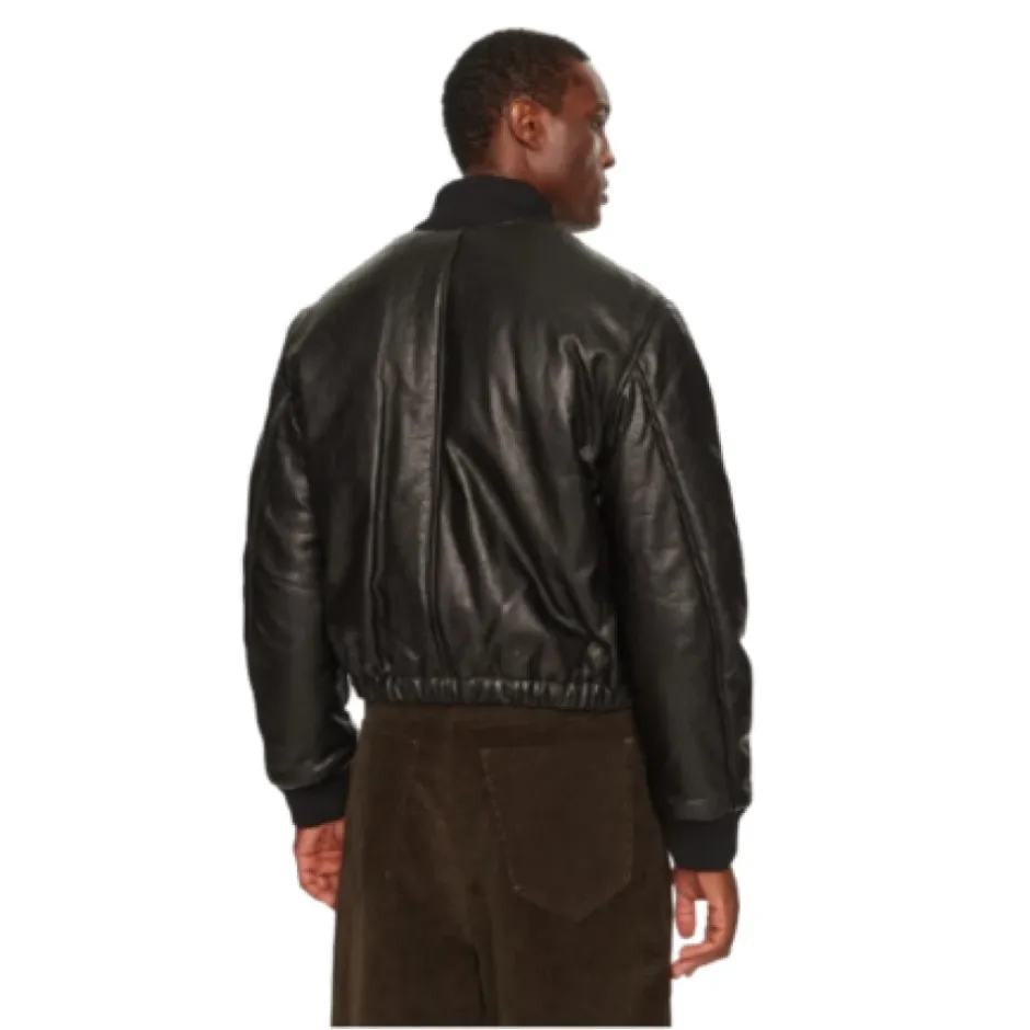 Clearance Veste bomber en cuir d'agneau Jakker