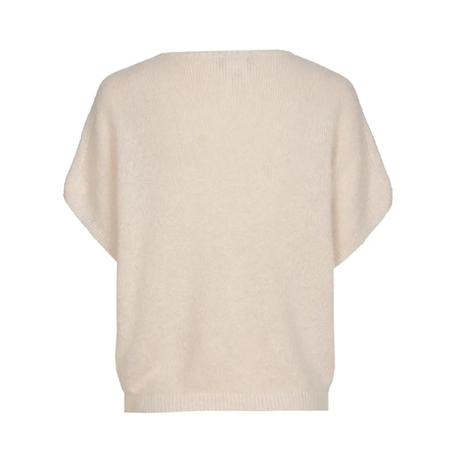 Vid V-hals Sweater Dame Striktrøjer & Sweatere
