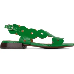 Vintage Patent Læder Sandal Dame Sandaler