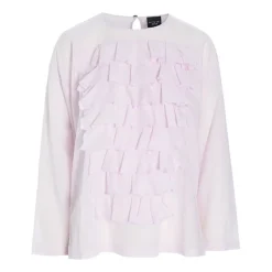 Outlet Washi voile bluse med flæser Dame Bluser & Skjorter
