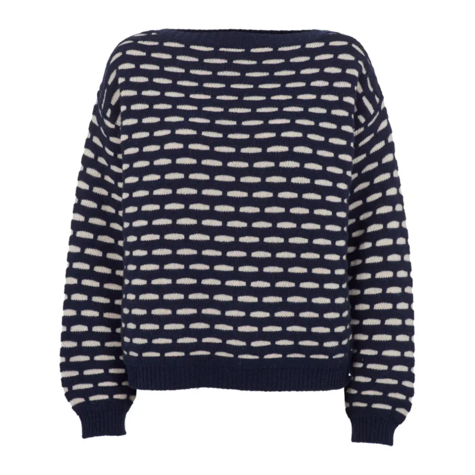 Discount Wava Sweater - Mørke Strik Dame Striktrøjer & Sweatere