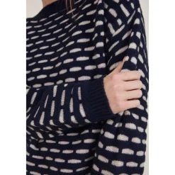 Discount Wava Sweater - Mørke Strik Dame Striktrøjer & Sweatere