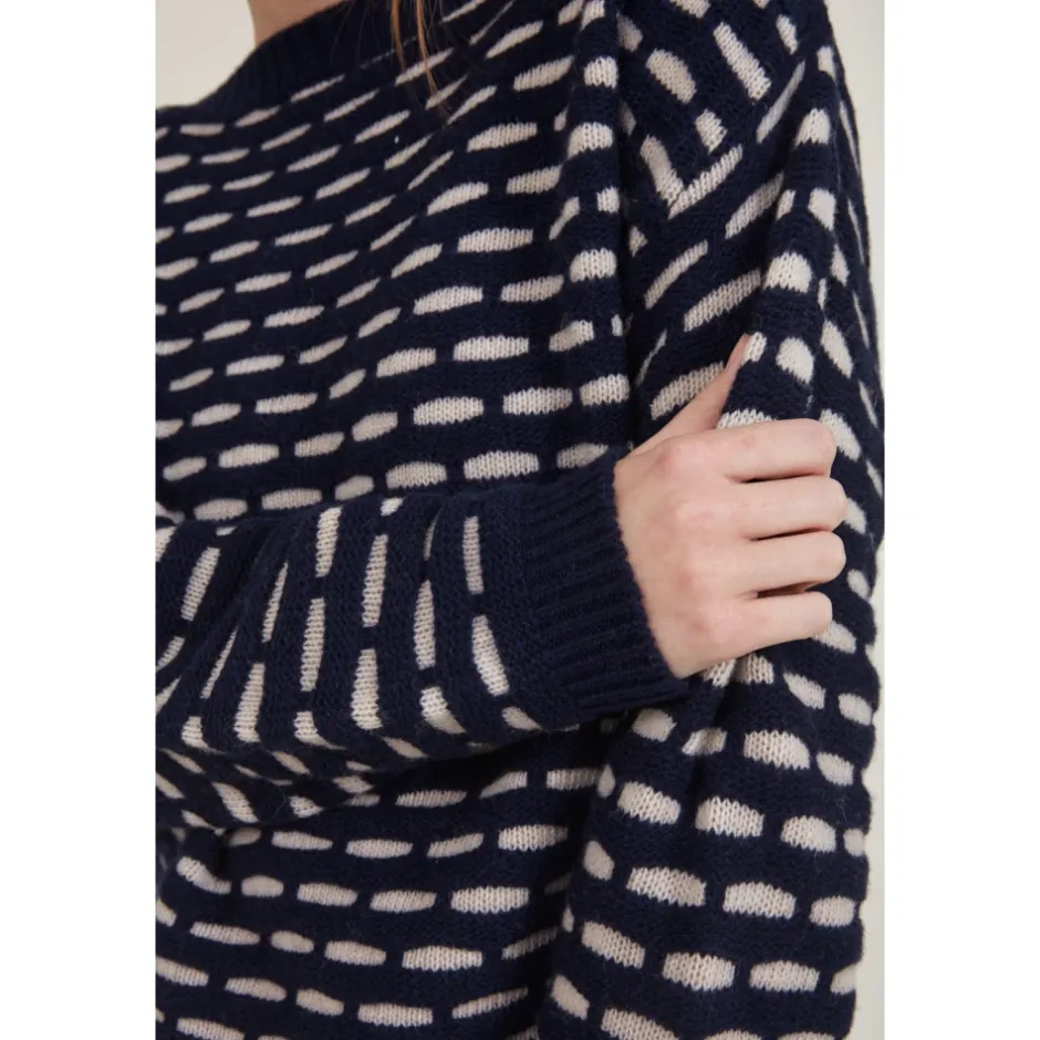 Discount Wava Sweater - Mørke Strik Dame Striktrøjer & Sweatere