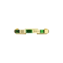 Best YBC662256002 - 18 kt t d, grøn turmalin - Link to Love ring Dame Smykker